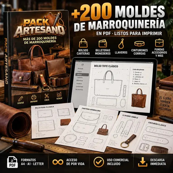 Pack Artesano - Muestra de moldes en PDF